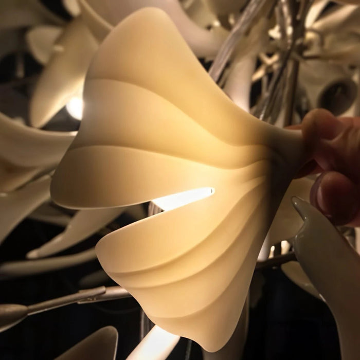 Gold White Leaves Combination Gingko Chandeliers - Simprolos