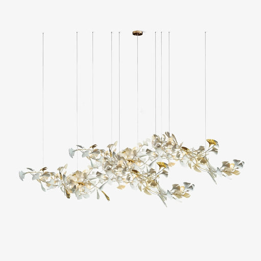 Gold White Leaves Combination Gingko Chandeliers - Simprolos