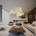 Gold White Leaves Combination Gingko Chandeliers - Simprolos