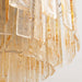 Golden Amber Glass Chandelier - Simprolos