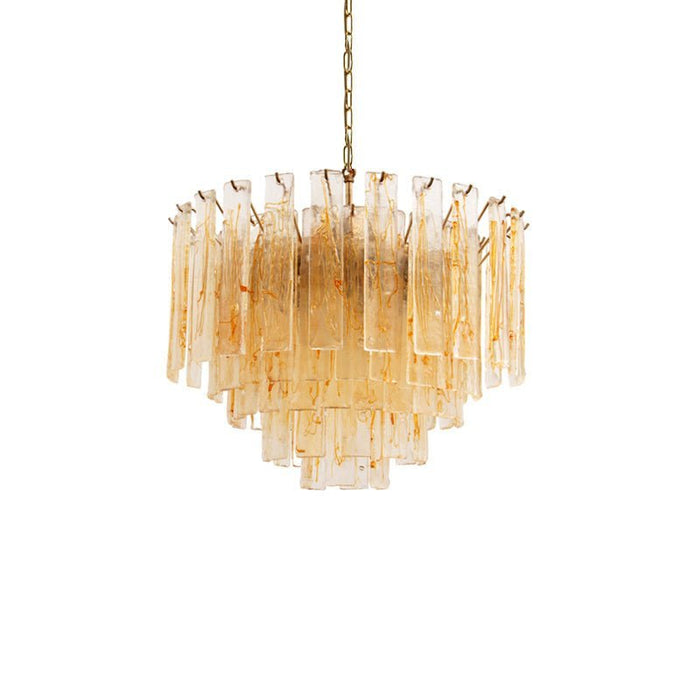 Golden Amber Glass Chandelier - Simprolos