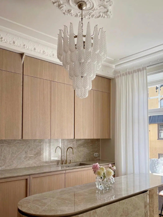 Grid Glass Waterfall Chandelier - Simprolos