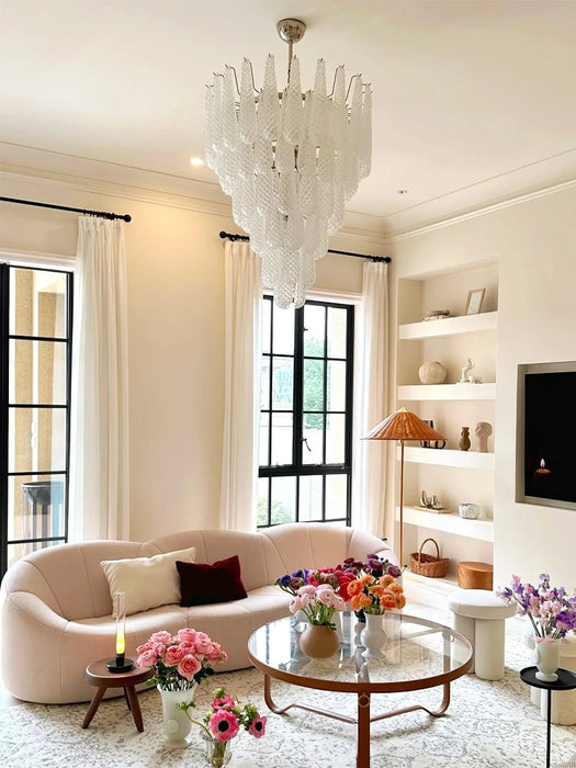 Grid Glass Waterfall Chandelier - Simprolos