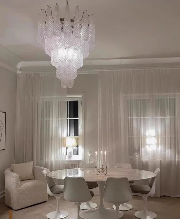 Grid Glass Waterfall Chandelier - Simprolos