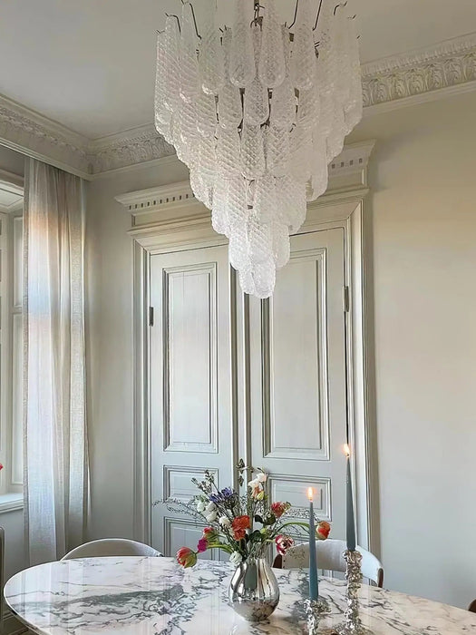 Grid Glass Waterfall Chandelier - Simprolos