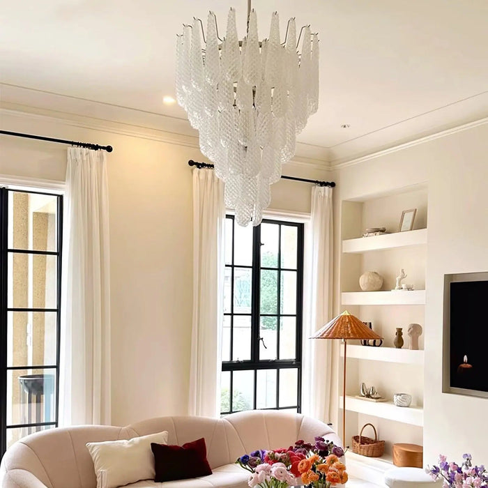 Grid Glass Waterfall Chandelier - Simprolos