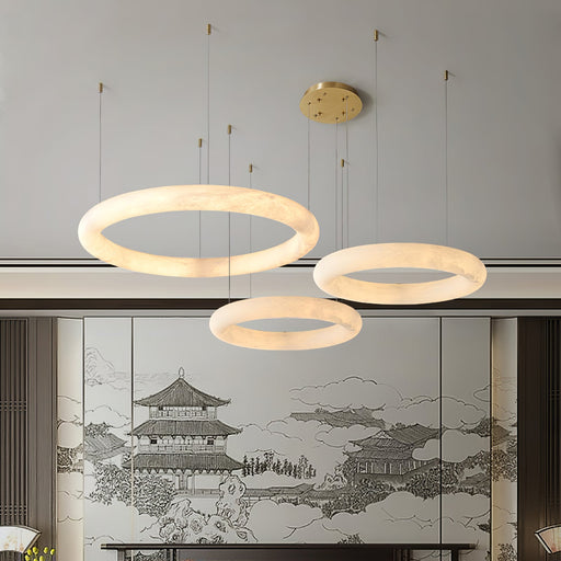 Halo di Pietra Alabaster Chandelier - Simprolos