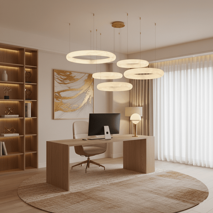 Halo di Pietra Alabaster Chandelier - Simprolos