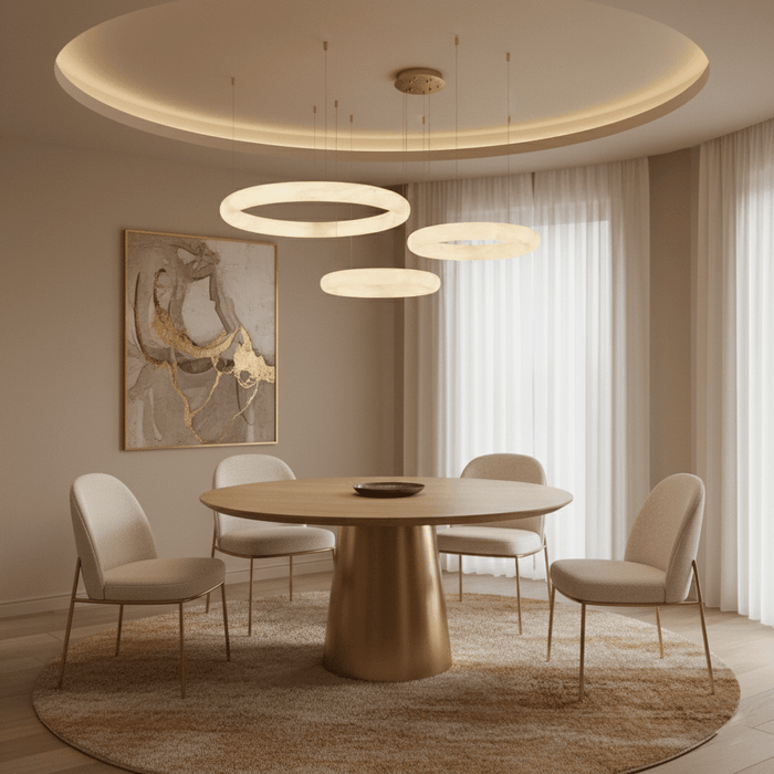 Halo di Pietra Alabaster Chandelier - Simprolos