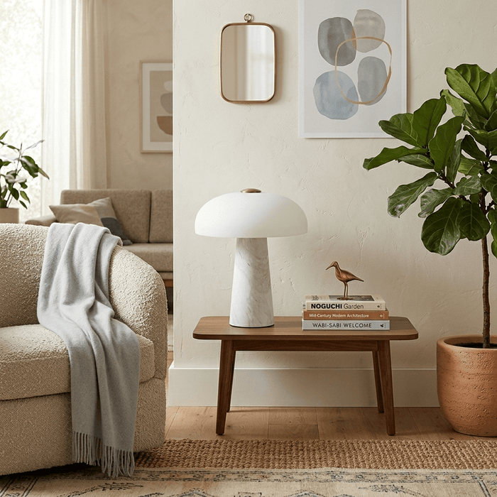 Haloire Marble Table Lamp - Simprolos