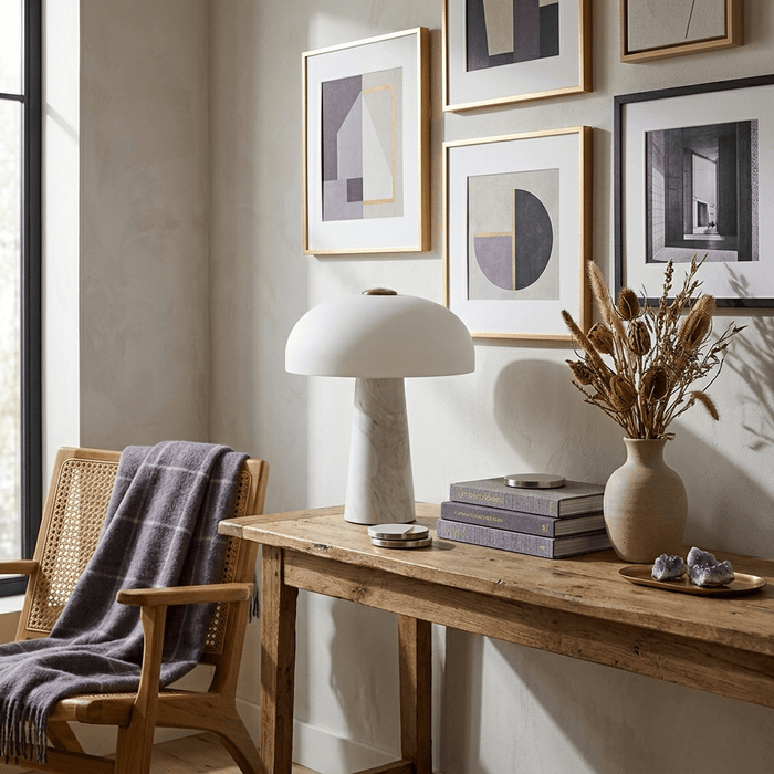 Haloire Marble Table Lamp - Simprolos