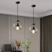 Handblown Stained Glass Orb Pendant Light Lampshade - Simprolos