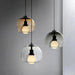Handblown Stained Glass Orb Pendant Light Lampshade - Simprolos