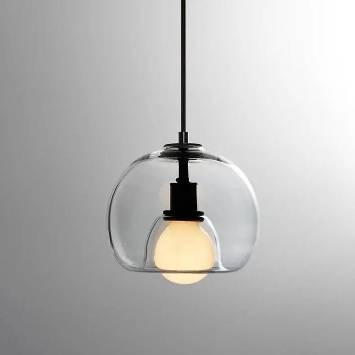 Handblown Stained Glass Orb Pendant Light Lampshade - Simprolos