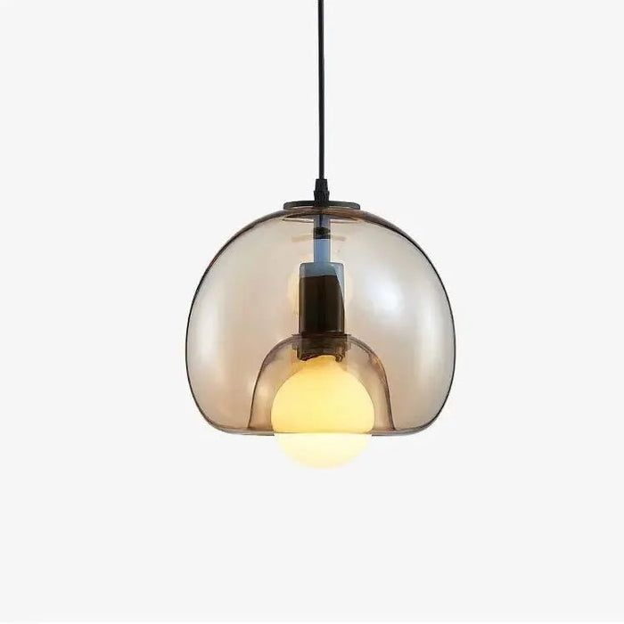 Handblown Stained Glass Orb Pendant Light Lampshade - Simprolos
