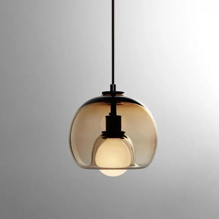 Handblown Stained Glass Orb Pendant Light Lampshade - Simprolos