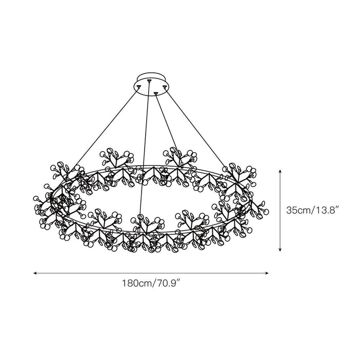 Heracleum Round Chandelier - Simprolos
