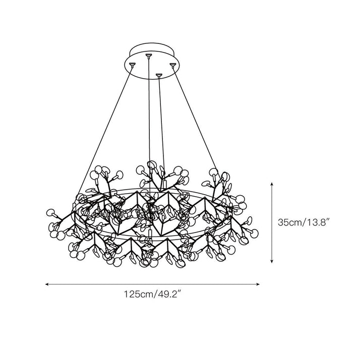 Heracleum Round Chandelier - Simprolos