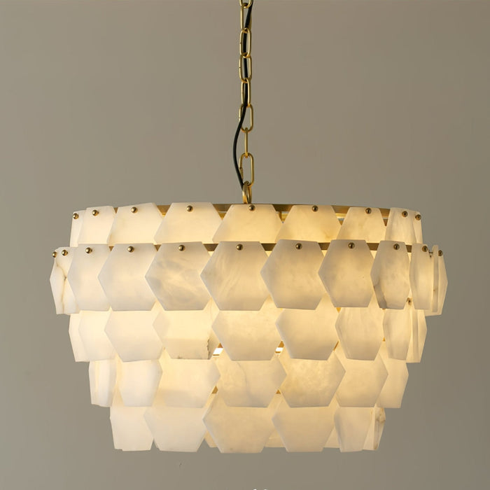 Hexa Cloud Alabaster Pendant Light - Simprolos