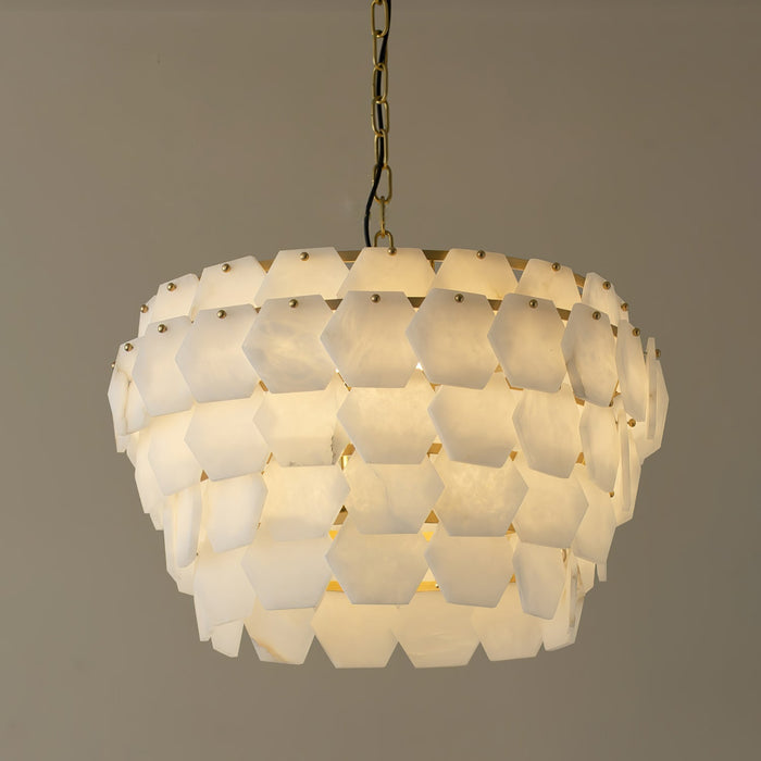 Hexa Cloud Alabaster Pendant Light - Simprolos