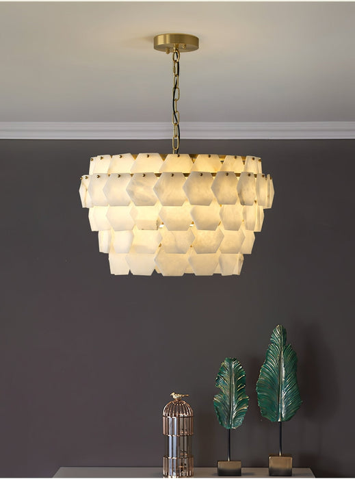 Hexa Cloud Alabaster Pendant Light - Simprolos