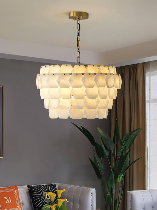 Hexa Cloud Alabaster Pendant Light - Simprolos