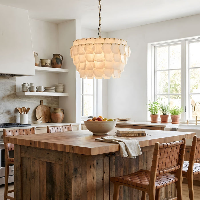 Hexa Cloud Alabaster Pendant Light - Simprolos