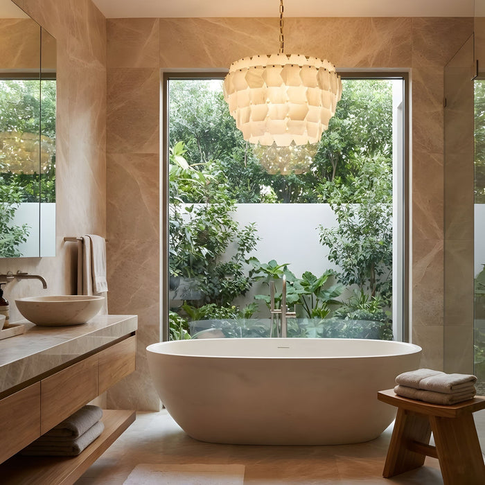 Hexa Cloud Alabaster Pendant Light - Simprolos