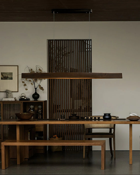 Horizon Linear Wood Pendant Lamp - Simprolos