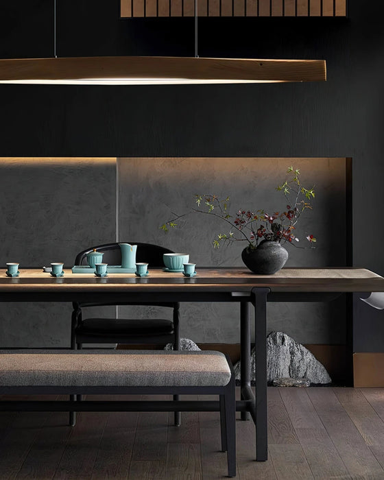 Horizon Linear Wood Pendant Lamp - Simprolos