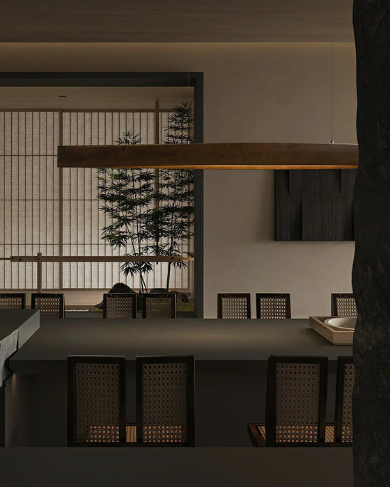 Horizon Linear Wood Pendant Lamp - Simprolos