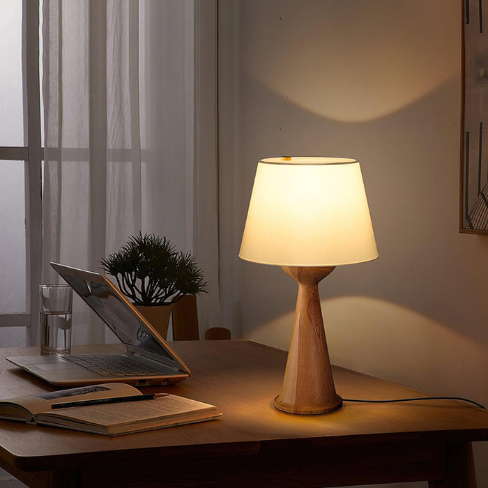 Hourglass Wood Table Lamp - Simprolos