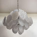 Isadora Glass White Disc Chandelier - Simprolos