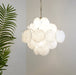 Isadora Glass White Disc Chandelier - Simprolos