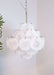 Isadora Glass White Disc Chandelier - Simprolos