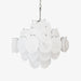Isadora Glass White Disc Chandelier - Simprolos