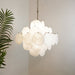 Isadora Glass White Disc Chandelier - Simprolos