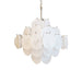 Isadora Glass White Disc Chandelier - Simprolos