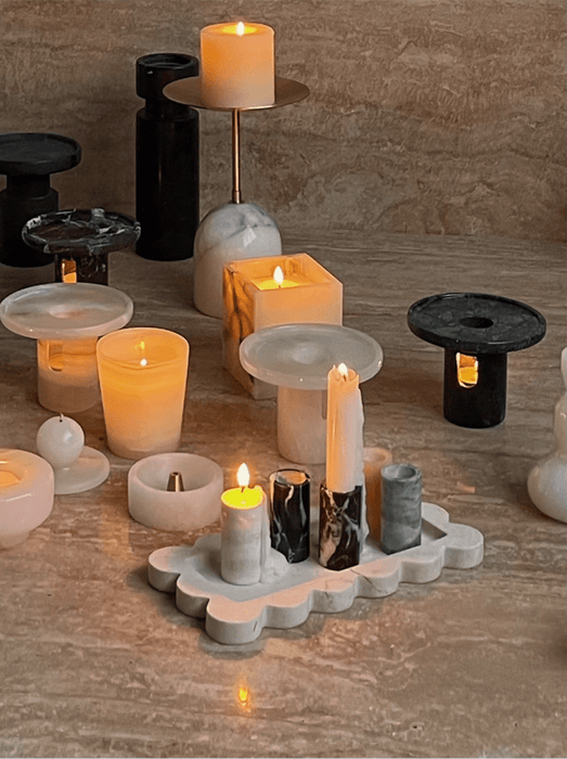 Jade Candle Holder - Simprolos