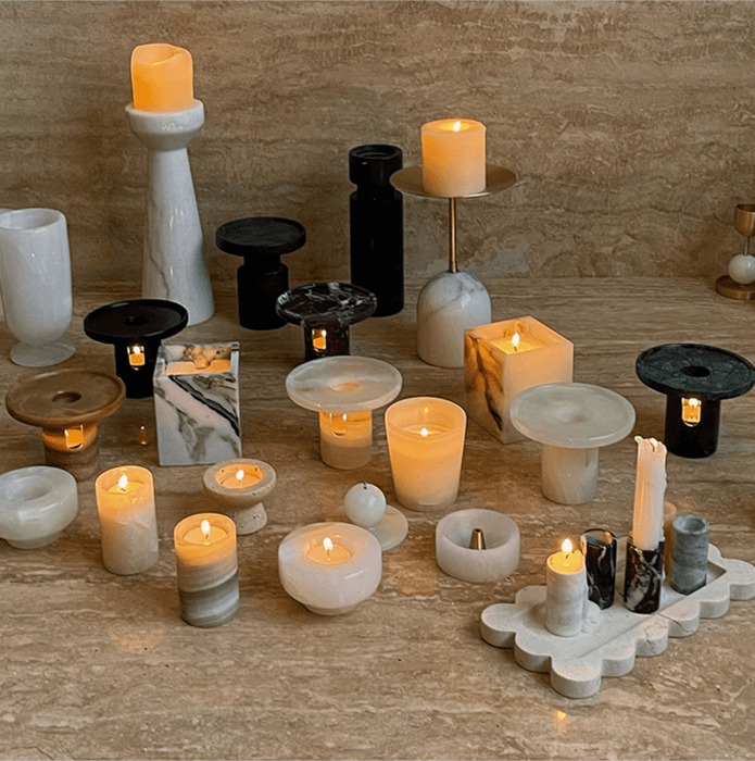 Jade Candle Holder - Simprolos