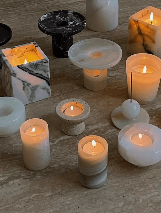 Jade Candle Holder - Simprolos