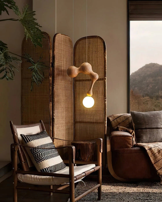 Jenna Wooden Pendant Lamp - Simprolos