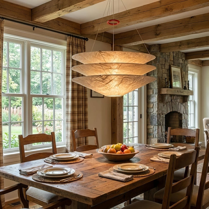 Kazu Cone Silk Pendant Lamp - Simprolos