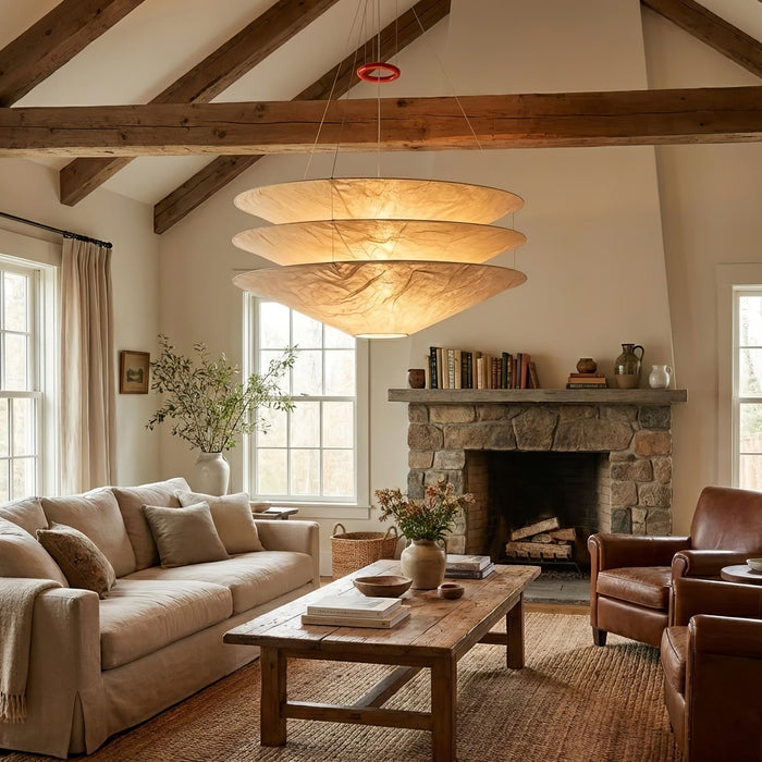 Kazu Cone Silk Pendant Lamp - Simprolos