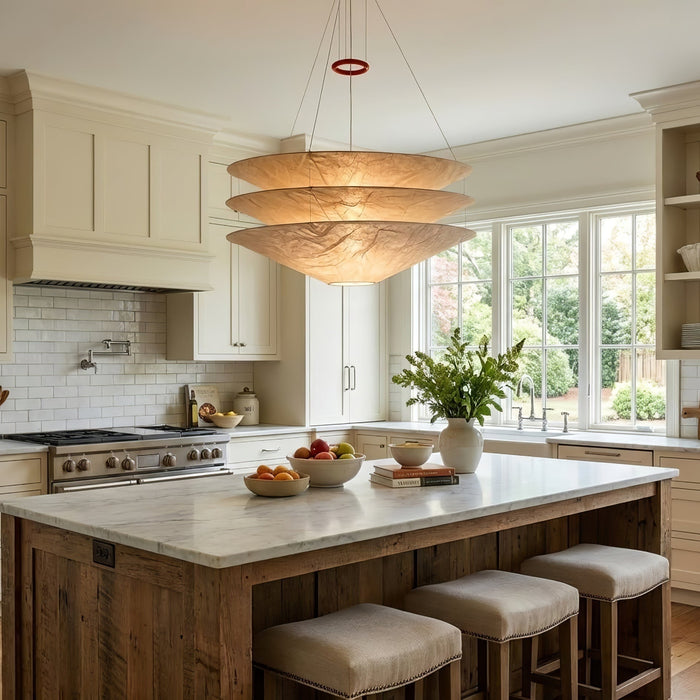 Kazu Cone Silk Pendant Lamp - Simprolos