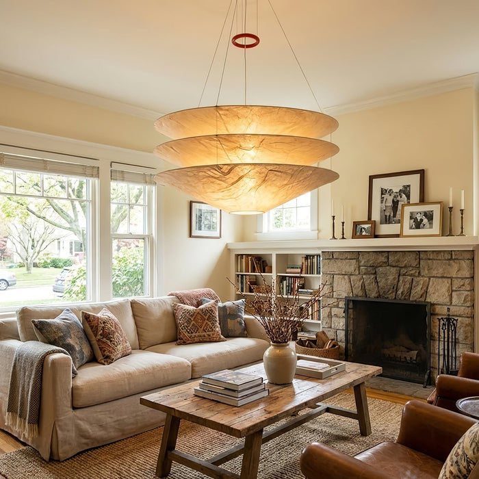 Kazu Cone Silk Pendant Lamp - Simprolos