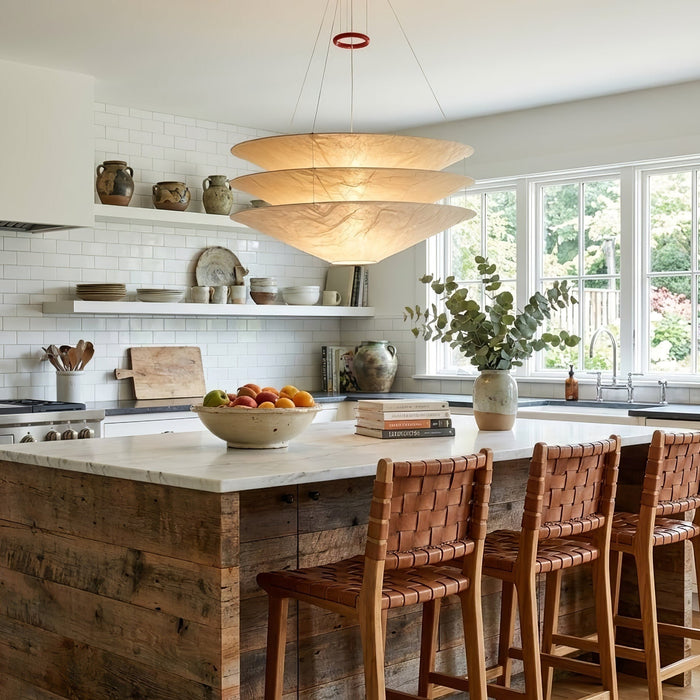 Kazu Cone Silk Pendant Lamp - Simprolos