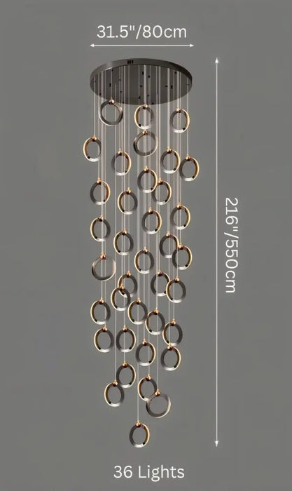 Khaatem Staircase Chandelier - Simprolos