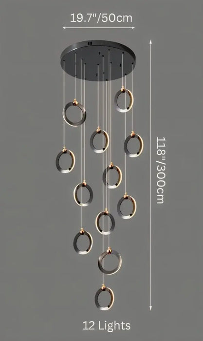 Khaatem Staircase Chandelier - Simprolos