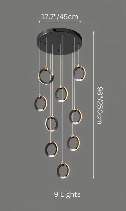 Khaatem Staircase Chandelier - Simprolos